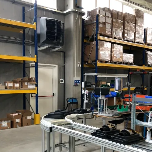 Unidad interior · zona de producción